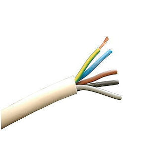 1.5mm PVC Round Flexible Cable 5 Core White (100m Drum) - 3185Y main image 1