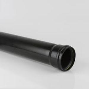 Brett Martin BS623 160mm Black Single Socket Soil Pipe - 3m Length