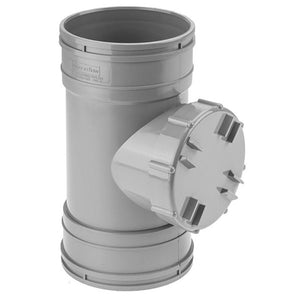 4"/110mm Short Access Pipe Double Socket -Solvent Grey - 35176