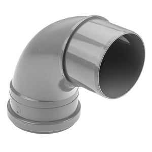 4"/110mm x 90.0° Bend Single Socket - Solvent Grey - 35152