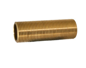 1/2" BRASS THREADED RUNNING NIPPLE - 4" LONG