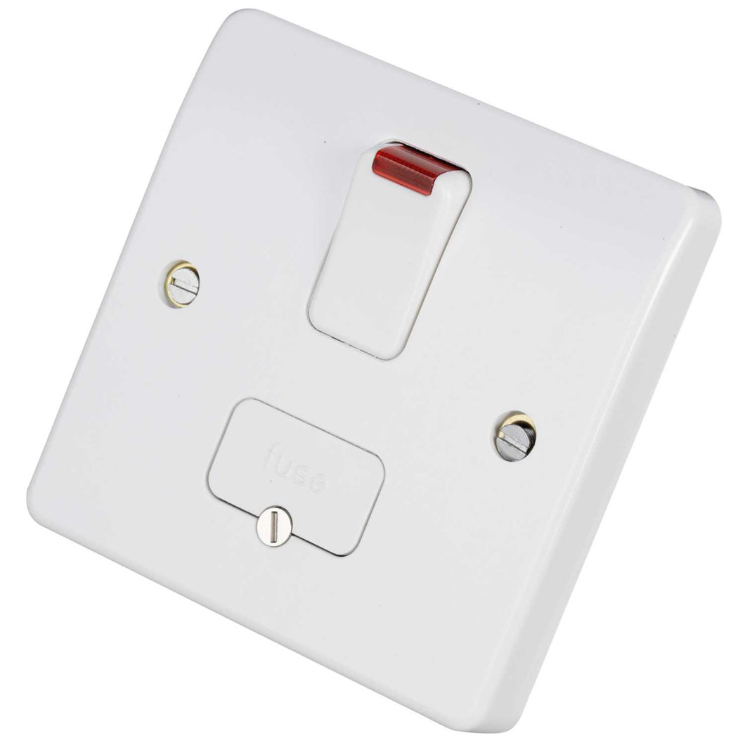 13A Switched Fused Spur Flex Outlet and Neon K370WHI
