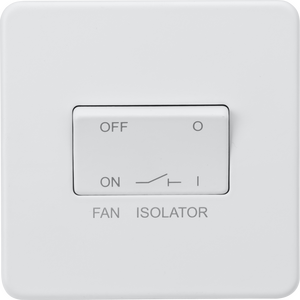 SF1100MW 10A Fan Isolator Switch - Matt white