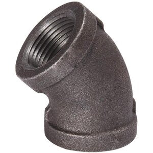 11/4" BLACK IRON 45 DEGREE BEND