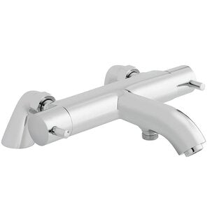 VADO Celsius Pillar Mounted Thermostatic Bath / Shower Mixer - CP