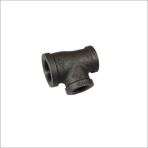 1" x 3/4" x 3/4" BLACK IRON REDUCED BRANCH & END TEE