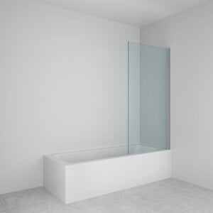Lakes BSA50S Single Hinged Bath Screen 1500 x 800m (6mm), Silver