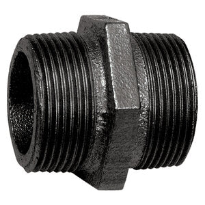 1" BLACK IRON HEX NIPPLE