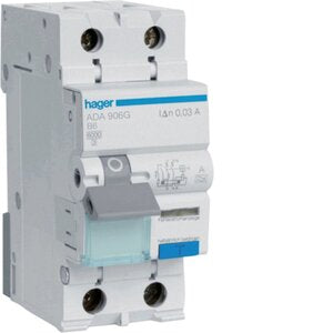 ADA975U RCBO 1P+N 6kA C-25A 30mA A Class