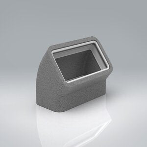 204 x 60mm Thermal duct Vertical 45 degree bend c/w duct to fitting connector(2)