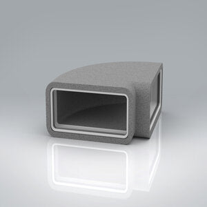 204 x 60mm Thermal duct horizontal 90 degree bend c/w duct to fitting connector(2)