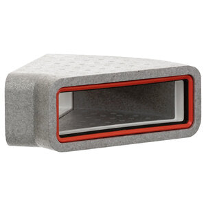 220 x 90mm Thermal duct horizontal 45 degree bend c/w duct to fitting connector(2)