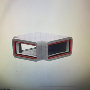 204 x 60mm Thermal duct Tee c/w duct to fitting connector(3)
