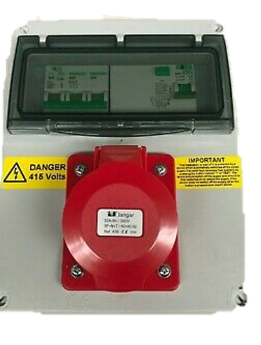 32 amp 5 Pin RCD Protected Commando Socket Unit