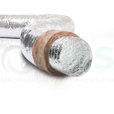 203MM INSULATED METAL FLEXIBLE DUCTING - 11M