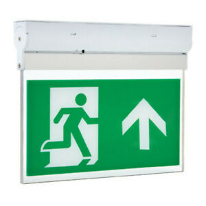 Hanging LED Emergency exit sign (comes with removable Forward pointing sign)
