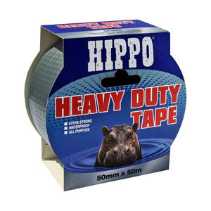 Hippo Heavy Duty Silver Tape 50mm x 50M