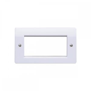 MK LOGIG K184WHI EURO 4 GANG FACEPLATE