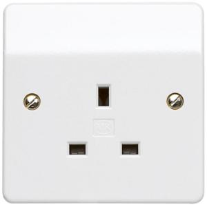 MK SINGLE SOCKET UNSWITCHED K780WHI