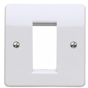 MK LOGIC K181WHI EURO 1 GANG FACEPLATE