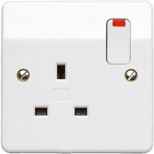 MK LOGIC K2757WHI SOCKET 1 GANG SWITCH