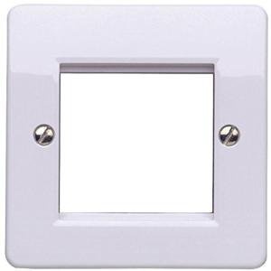 MK LOGIC K182WHI 1 Gang 2 Euro Module Front Plate White