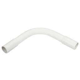 25mm PVC Heavy Gauge Normal Bend fitted with 2 Couplers White