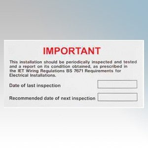 IND SIGNS IS5610SA INSPECTION LABEL - PACK OF 10