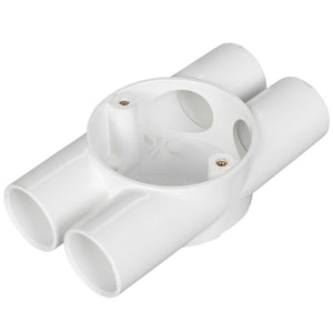 25mm PVC Conduit H Box White