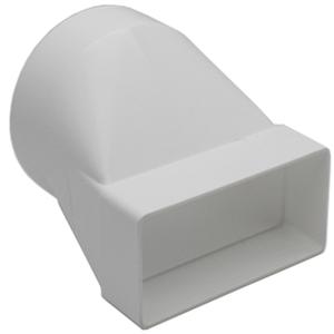 110x54mm Plastic Duct Rectangle to Round Adaptors