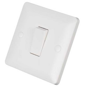 MK Base 10A 1 Gang 1 Way Light Switch White