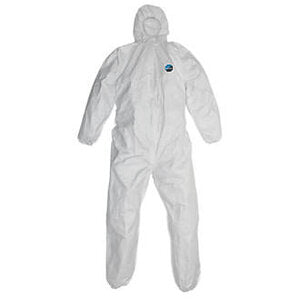 SCREWFIX 24714 DUPONT WHITE HOODED COVERALL