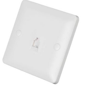 MK Base 1 Gang RJ11 Telephone Socket