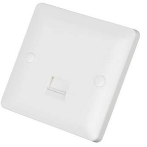 MK Base 1 Gang Master Telephone Socket White