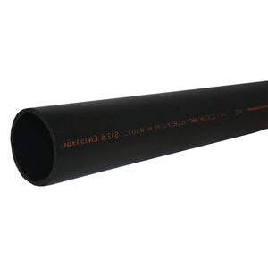 110mm x 3mt HDPE Plain End Pipe - Black