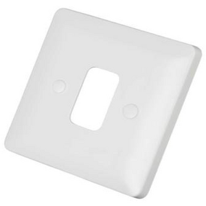 MK Base 1 Gang Grid Front Plate White