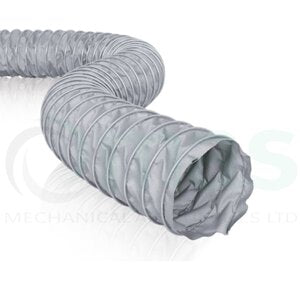 127mm PVC Coated Glass Fibre Flexible Ducting - 6m length