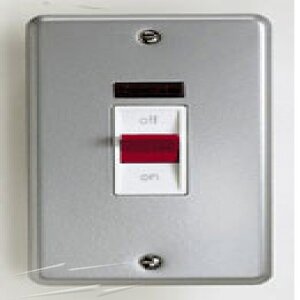 MK Metal Clad 45A Cooker Switch With Neon K5230ALM