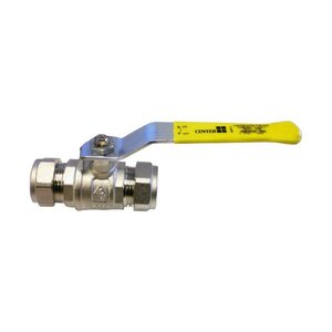 15MM YELLOW HANDLE LEVER GAS VALVE